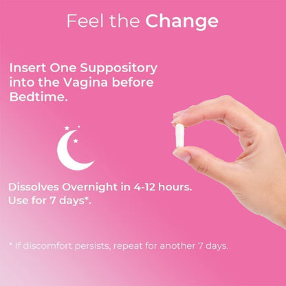 Natureland [40 Count Boric Acid Suppositories 600mg w/ [10 Pack] Vaginal Applicator - Feminine Care