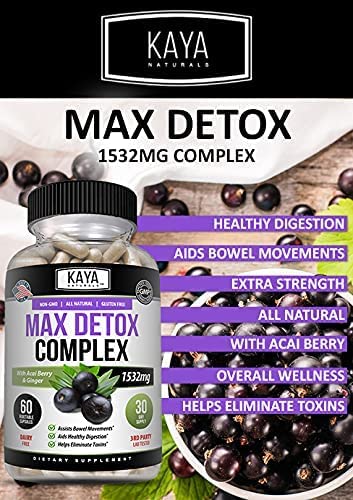 Kaya Naturals - Max Detox - 100% Natural, Healthy, Safe & New, Pure Herbal Ingredients