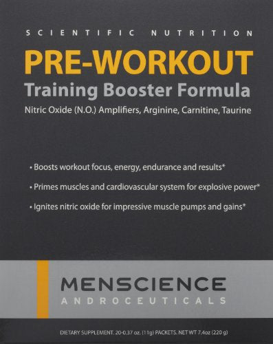 MenScience Androceuticals Pre-Workout Training Booster Formula, 0.4 oz