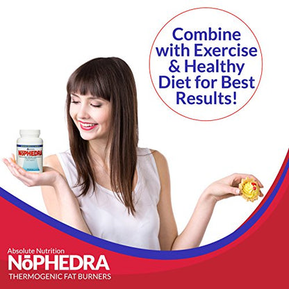 Absolute Nutrition Thermogenic Fat Burners, Nophedra Capsules, 80 Count Bottle