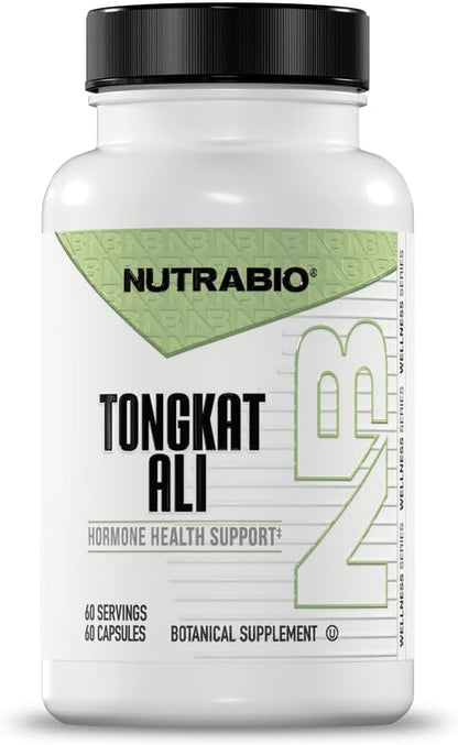 NutraBio Tongkat Ali Longjack 100 Supplement - Natural Support for Muscle Mass, Strength, Performance- Longjack Tongkat Ali for Men- 200mg per Capsule, 60 Servings