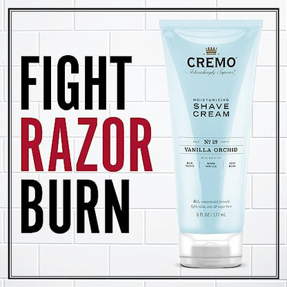 Cremo Vanilla and Orchid Moisturizing Shave Cream, Astonishingly Superior Ultra-Slick