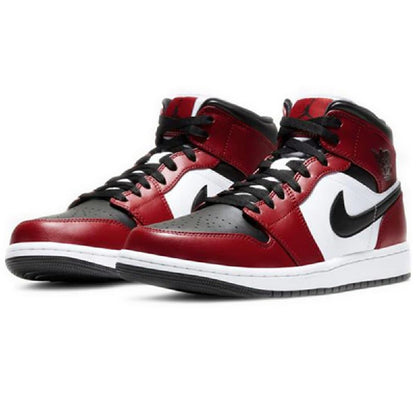 Nike Mens Air Jordan 1 Mid "Chicago Black Toe" Basketball Sneakers (11.5)