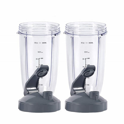 Blender Cups for Nutribullet Blender, 32OZ Cup with Flip Top To Go Lid Compatible 