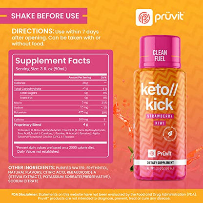 Pruvit Keto Kick Strawberry Kiwi Exogenous Ketones Exalt The Benefits of Natural Slim
