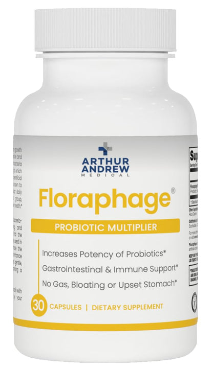 Arthur Andrew Medical Floraphage, Bacteriophage Prebiotic, 90 Capsules | Advanced Bacteriophage Prebiotic. Probiotic Multiplier, & Microbiome Enhancement. Digestive, Immune, & Urinary Tract Support