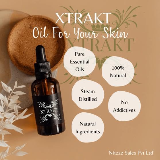 XTRAKT Pure Rose Essential Oil - Therapeutic Grade Aromatherapy Oil for Elegance and Emotional Balance