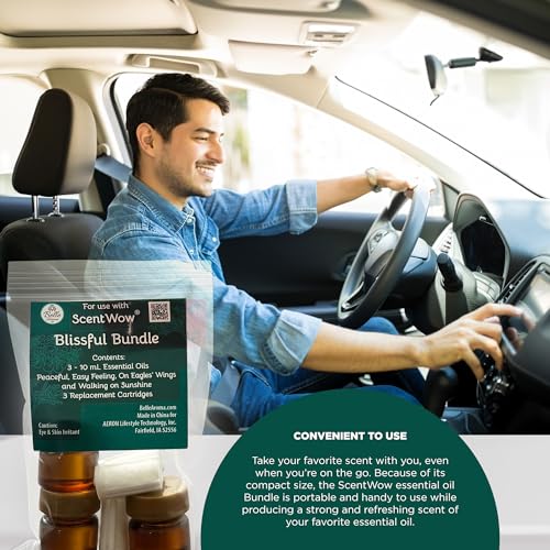 ScentWow® Aromatherapy Car Diffuser Refill Essential Oil Bundle with Three Refill Pads and 10ml Bottles