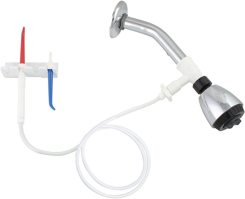 SHOWER FLOSS Water Dental Flosser - Convenient for Teeth, Attaches to Your Shower Head - Easy Installation, Adjustable Temperature & Pressure - Dentist Recommended