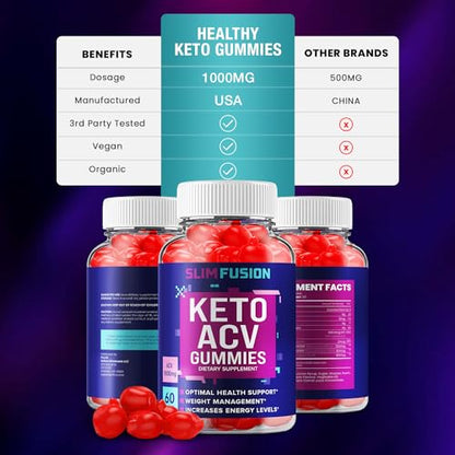 Slim Fusion Keto ACV Gummies - Keto SlimFusion ACV Advanced Formula Plus Apple Cider