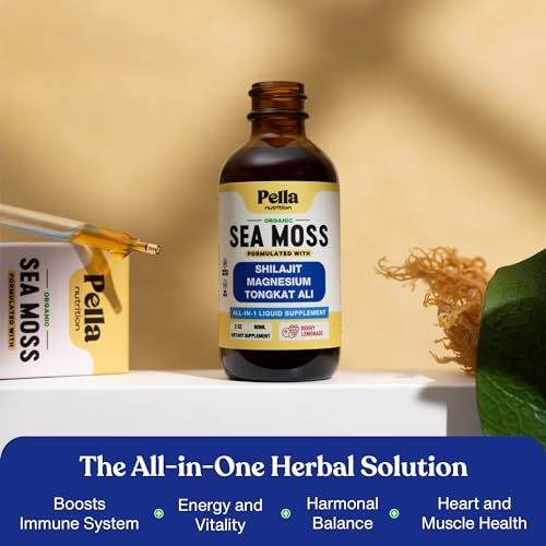 Sea Moss, Shilajit, Magnesium, Tongkat Ali Liquid Drops - Vegan, Fast Absorption