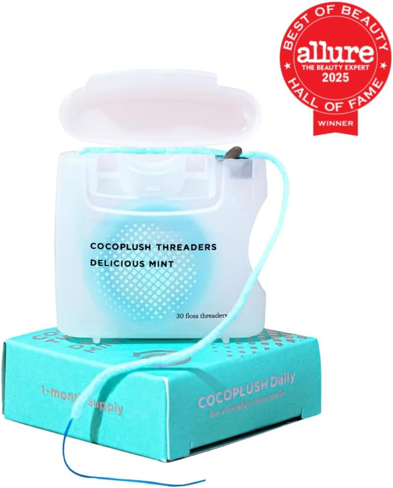 CocoPlush Floss Threaders by COCOLAB, Mint Scent, 30ct, 1-Pack