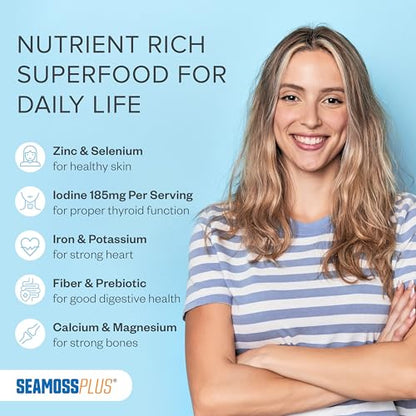 Power By Naturals Sea Moss Plus - USDA Certified Organic Wildcrafted Irish Seamoss