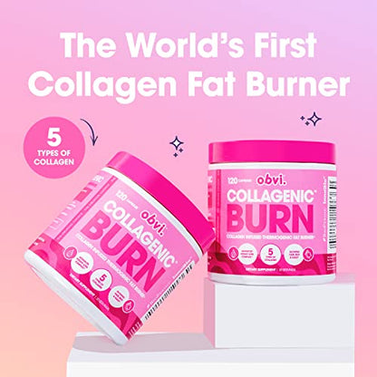 Obvi Collagenic Burn, Collagenic Fat Burner, Thermogenic Fat Burner for Weight Loss