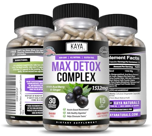 Kaya Naturals - Max Detox - 100% Natural, Healthy, Safe & New, Pure Herbal Ingredients