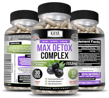 Kaya Naturals - Max Detox - 100% Natural, Healthy, Safe & New, Pure Herbal Ingredients