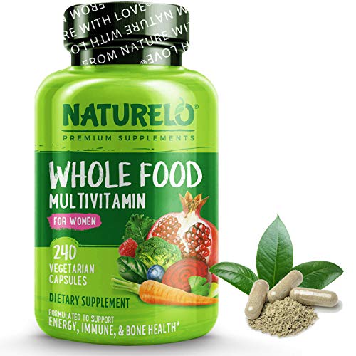 NATURELO Whole Food Multivitamin for Women - with Vitamins, Minerals, & Organic 