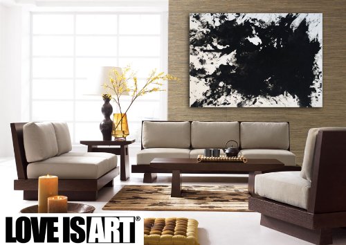 Love is Art Canvas and Paint Kit - Abstract Art Through Intimacy, 8 Piece Set, (LIABLACK)