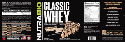 NutraBio Classic Whey Protein Powder- Full-Spectrum Amino Acid Profile - No Fillers