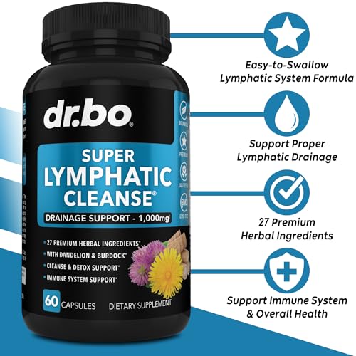 Lymphatic Support Herbal Supplement with Echinacea & Ginger - For Lymph Drainage & Detox