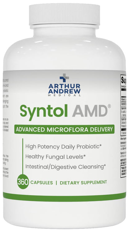 Arthur Andrew Medical Syntol AMD Probiotic Multi-Enzyme, 90 Count | Probiotics, Prebiotics & Candida Yeast-Cleansing Enzymes For Everyday Digestive Wellness & Long-Term Support