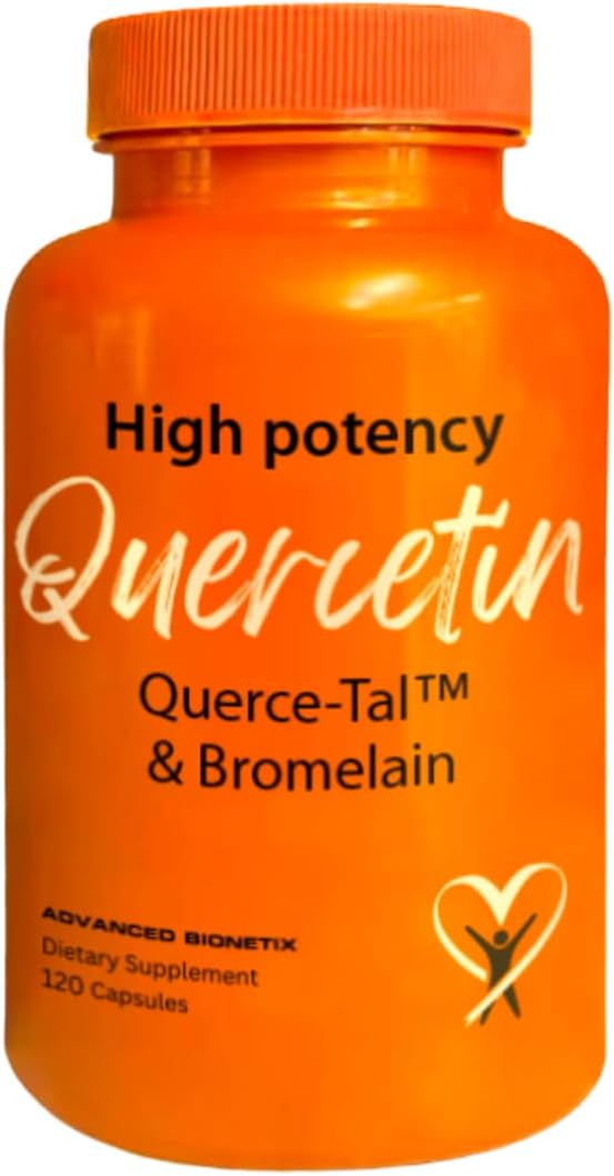 Advanced Bionetix Querce-Tal™ Quercetin + Bromelain 120 Veg Capsules | High Potency Enhanced Absorption Bioavailability. Supports Anti-Oxidant, Flare up Events, Heart Immune Health, Packaging May Vary