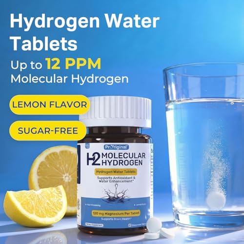 Hydrogen Water Tablets + Probiotics Capsules Bundle, 12 PPM H2 Hydrogen Tablets & 36 Strain Probiotics 120 Billion CFU | Daily Supplement Routine | 2 Items