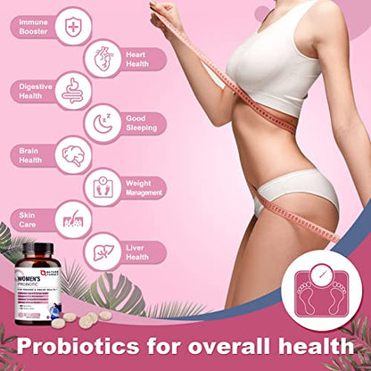 Probiotics-for-Women, Probiotics and Prebiotics, Cranberry and D-Mannose, 50-Billion