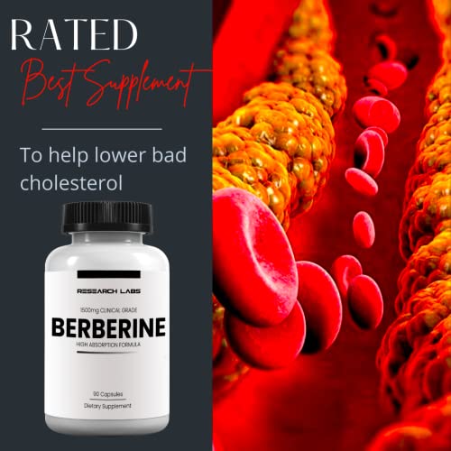 Research Labs 2 Fer 1 Ad - 1500mg Clinical Grade Berberine High Absorption Formula