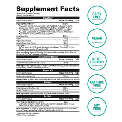 ONNIT Total Gut Health - Complete Probiotics & Digestive Enzyme Supplement