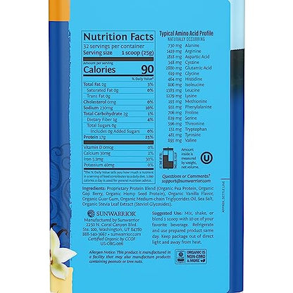 Vegan Protein Powder Plant-based Protein Powder USDA Organic | BCAA Amino Acids