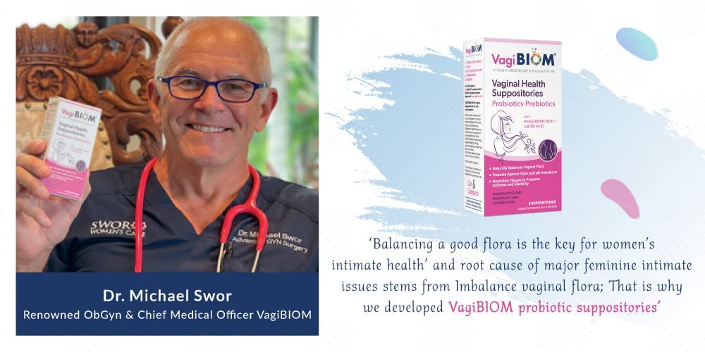 VagiBiom Probioitc Suppository Convenient Travel Pack with 2 Suppositories