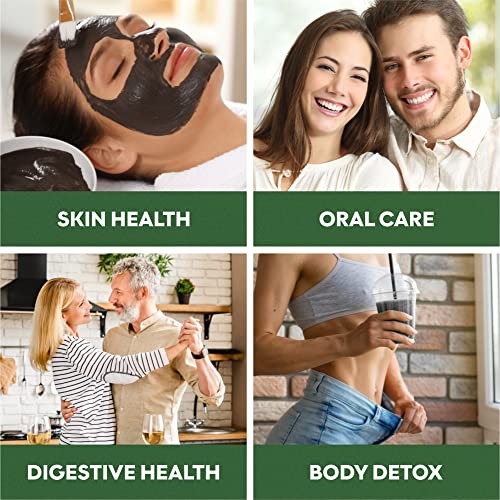 Coconut Activated Charcoal Capsules, 180 Charcoal Pills, Detox, Teeth Whitening, Reduce