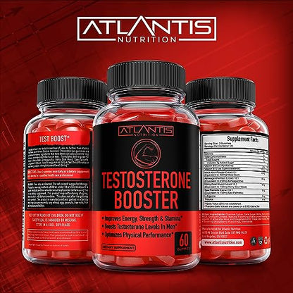 Testosterone Booster For Men Gummies - Enhances Strength & Stamina - Optimizes