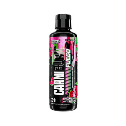 Nutrex Research Carniburn Liquid L Carnitine 3000mg – Thermogenic Liquid Fat Burner for Men & Women with MitoBurn, InnoSlim, GBBGO - Stimulant Free Metabolism Booster - Strawberry Watermelon 31 SV