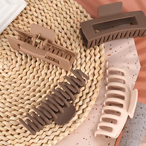 LuSeren Hair Clips for Women 4.3 Inch Large Hair Claw Clips for Women Thin Thick Curly