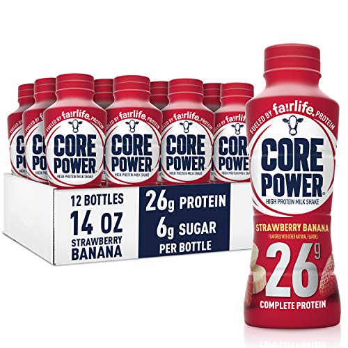 Core Power Fairlife 26g Protein Milk Shakes, Ready To Drink for Workout Recovery, Strawberry 
