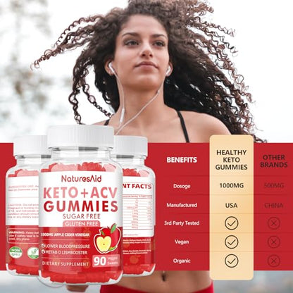(2 Pack) 180 CT Keto Acv Gummies for Advanced Weight Loss & Belly Fat Burn - Pro
