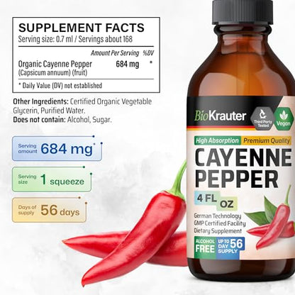 MAUWE HERBS Cayenne Pepper Supplement - Organic Cayenne Pepper Tincture