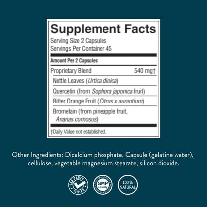 Nature's Sunshine HistaBlock | Respiratory Support Supplement | Supports Airways & Blocks Irritants | Antioxidant Strength | Seasonal Allergy Help | Natural Respiratory Function Aid 90 Capsules