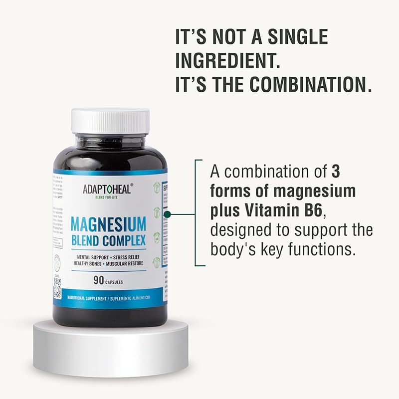 Adaptoheal Magnesium Glycinate, Malate & Citrate (90 Capsules)