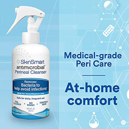 SkinSmart Antimicrobial Perineal Cleanser, Ideal for Incontinence Care