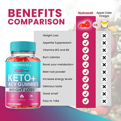 Keto ACV Gummies - Keto Apple Cider Vinegar Gummies - Advanced Weight Loss - Keto