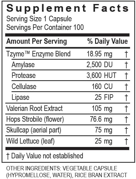 Transformation The Genesis of Good Health Enzymes CalmZyme Supplement with Enzymes & Herbal Blend, Maximize Digestion of Nutrients, Production of Energy & Aid in Immune Support, 100 Capsules