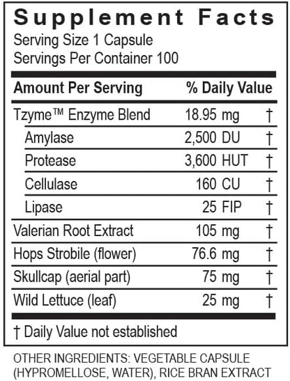 Transformation The Genesis of Good Health Enzymes CalmZyme Supplement with Enzymes & Herbal Blend, Maximize Digestion of Nutrients, Production of Energy & Aid in Immune Support, 100 Capsules
