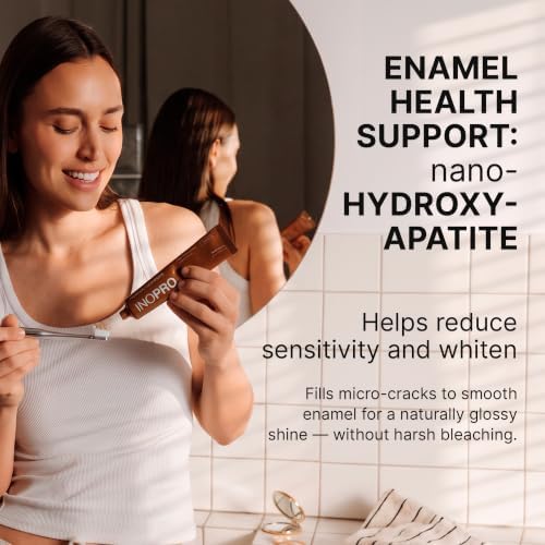InoPro Teeth Whitening Strips 14 Treatments Kit + Nano-Hydroxyapatite Whitening Toothpaste with Probiotic for Sensitive Teeth - Bubble Tea