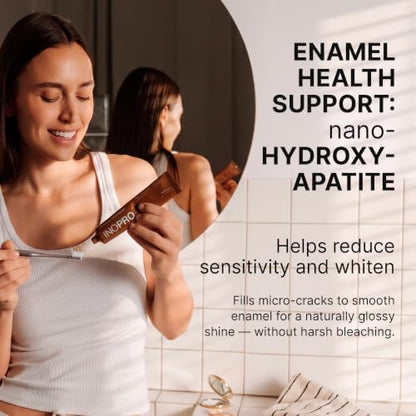 InoPro Teeth Whitening Strips 14 Treatments Kit + Nano-Hydroxyapatite Whitening Toothpaste with Probiotic for Sensitive Teeth - Bubble Tea