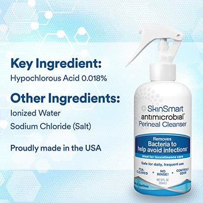 SkinSmart Antimicrobial Perineal Cleanser, Ideal for Incontinence Care